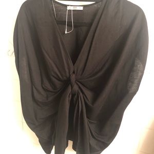 Zara Twist Tie Black Top